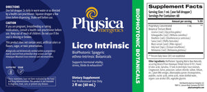 Licro Intrinsic by Physica Energetics Supplement Facts