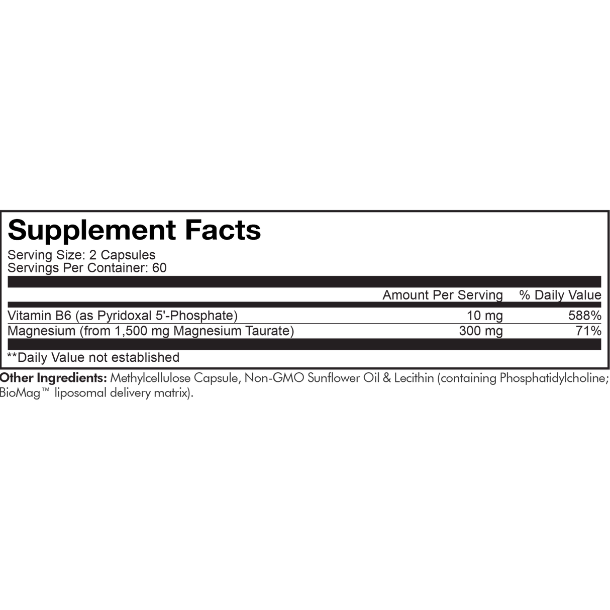 Liposomal Magnesium Taurate+