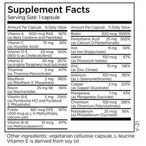 Little One Children's Multivitamin by Metabolic Maintenance Supplement Facts