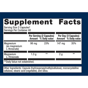 Mag L-Threonate by Metagenics Supplement Facts