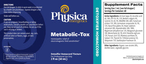 Metabolic-Tox by Physica Energetics Supplement Facts
