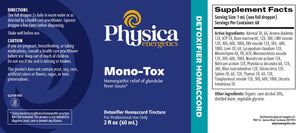 Mono-Tox by Physica Energetics Supplement Facts