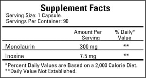 Monolaurin 300mg by Ecological Formulas Supplement Facts