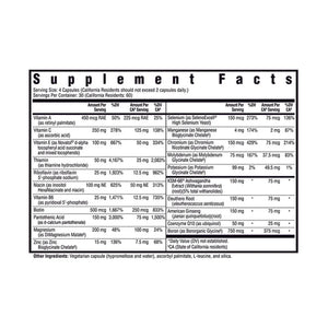 Multivitamin Sensitive by Seeking Health Supplement Facts