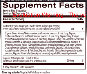 Mushroom Master Blend - Capsules by Om Mushrooms Supplement Facts