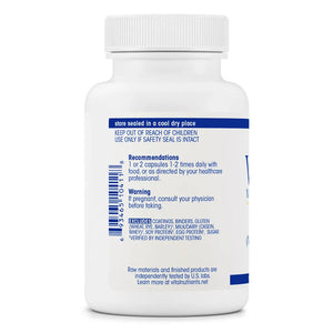NAC (N-Acetyl-l-Cysteine) 600mg by Vital Nutrients Label Bottle