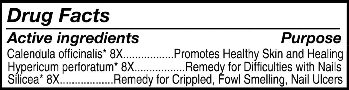 Nail Fungus Control by Forces of Nature Supplement Facts