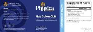 Nat Colon CLR by Physica Energetics Supplement Facts