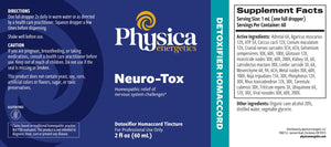 Neuro-Tox by Physica Energetics Supplement Facts