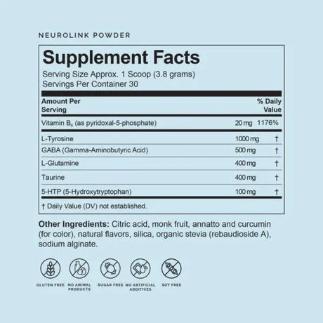 Neurolink Powder by Brain MD Supplement Facts