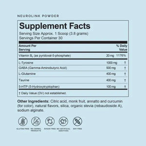 Neurolink Powder by Brain MD Supplement Facts
