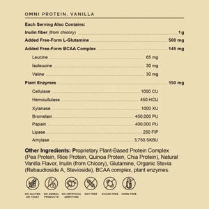 OMNI Protein Vanilla by Brain MD Supplement Facts