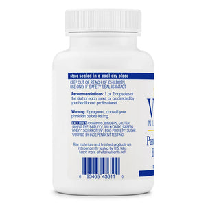 Pancreatin & Ox Bile Extract by Vital Nutrients Label Bottle