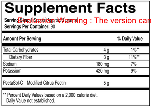 PectaSol-C Powder by EcoNugenics Supplement Facts