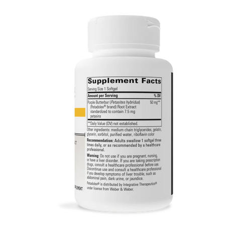Petadolex by Integrative Therapeutics Supplement Facts