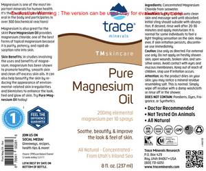 Pure Magnesium Oil by Trace Minerals Research Label