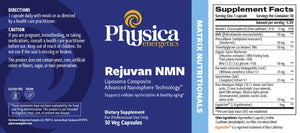 Rejuvan NMN by Physica Energetics Supplement Facts