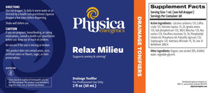Relax Milieu by Physica Energetics Supplement Facts