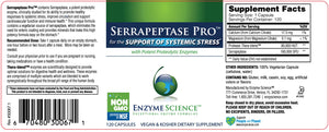 Serrapeptase Pro by Enzyme Science Label