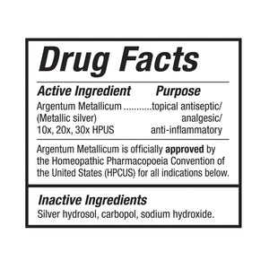 Homeopathic Silver First Aid Gel by Argentyn 23 Supplement Facts