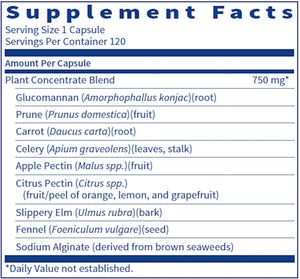 SpectraFiber by Klaire Labs Supplement Facts