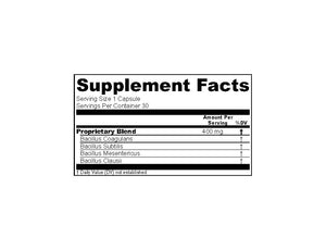 Spore Probiotic by Compounded Nutrients Supplement Facts