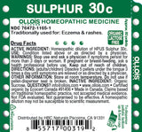 Sulphur 30c by Ollois Supplement Facts