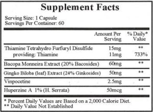 Synaptin by Ecological Formulas Supplement Facts
