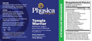 Temple Warrior - Lung by Physica Energetics Supplement Facts
