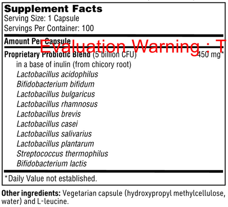 Vital-10 by Klaire Labs Supplement Facts