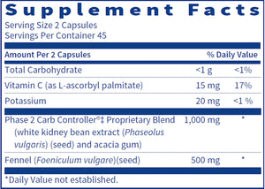 TheraSlim by Klaire Labs Supplement Facts