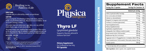 Thyro LF by Physica Energetics Supplement Facts