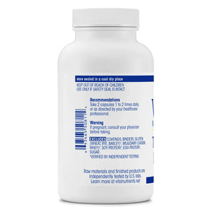 Tyrosine and B Vitamins by Vital Nutrients Label Bottle