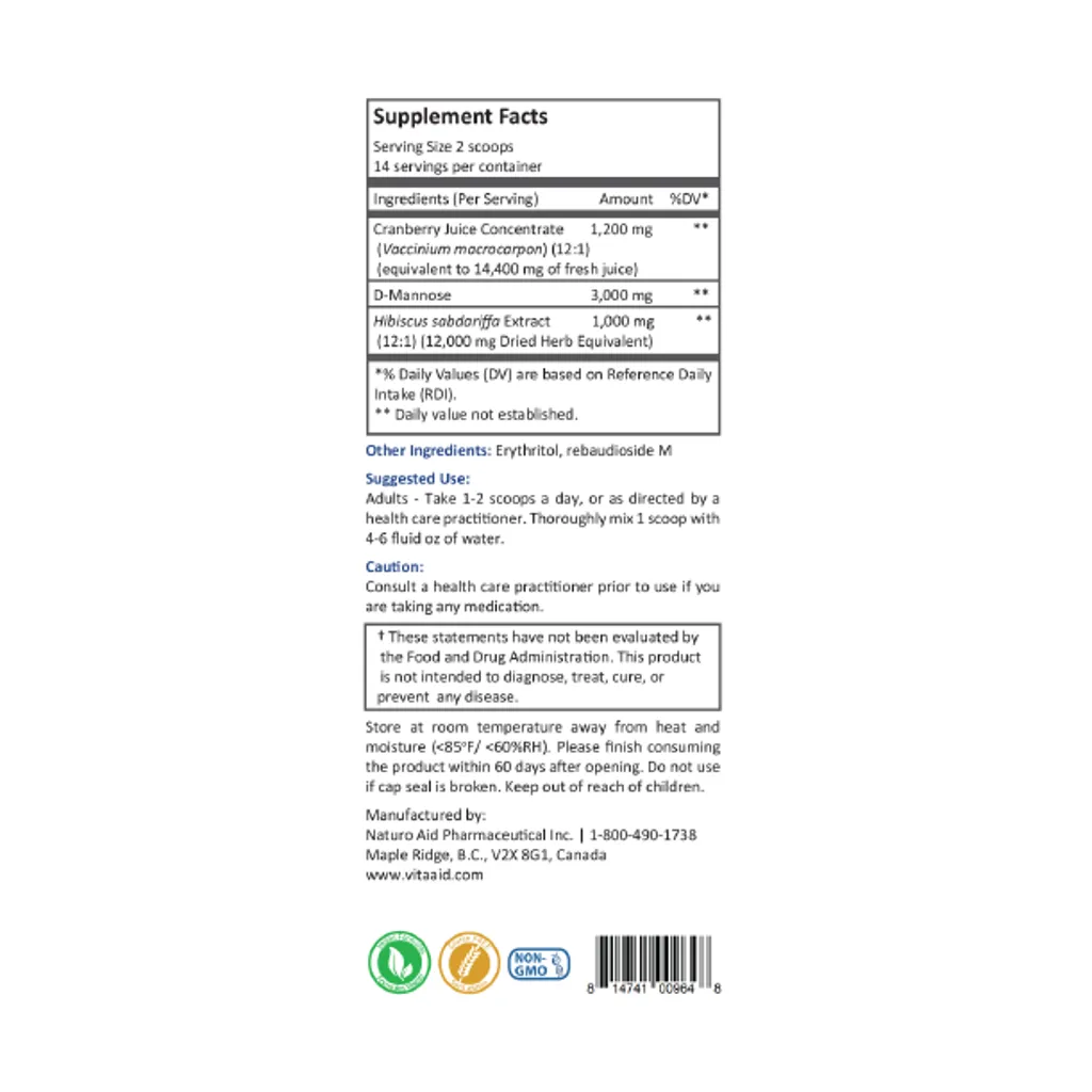 UTI-XP by Vita Aid Supplement Facts