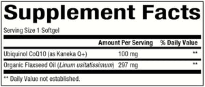 Ubiquinol CoQ10 100mg by Bioclinic Naturals Supplement Facts