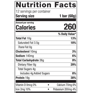 Ultra Energy Bars by Metagenics Supplement Facts