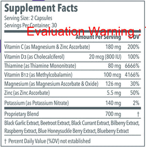 Vascanox HP by Calroy Health Sciences Supplement Facts