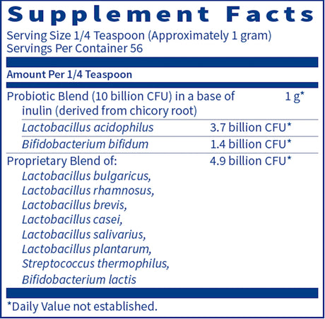 Vital-10 Powder by Klaire Labs Supplement Facts
