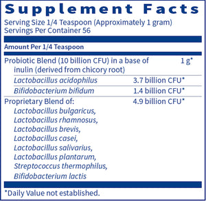 Vital-10 Powder by Klaire Labs Supplement Facts