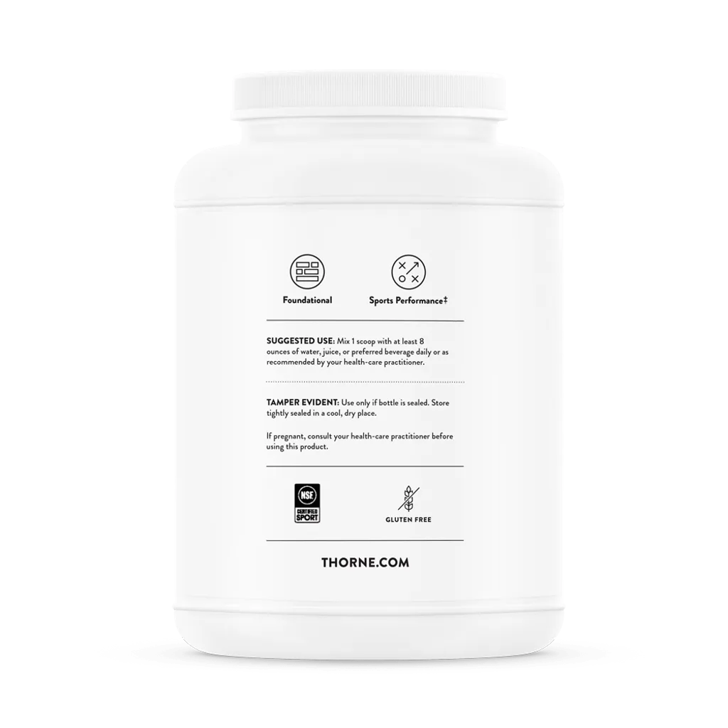 Whey Protein Isolate Chocolate by Thorne Label Supplement Facts