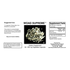 Woad Supreme by Supreme Nutrition Supplement Facts