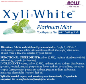 XyliWhite Toothpaste by NOW Supplement Facts