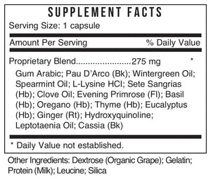 4 - Fungdx by Systemic Formulas Supplement Facts