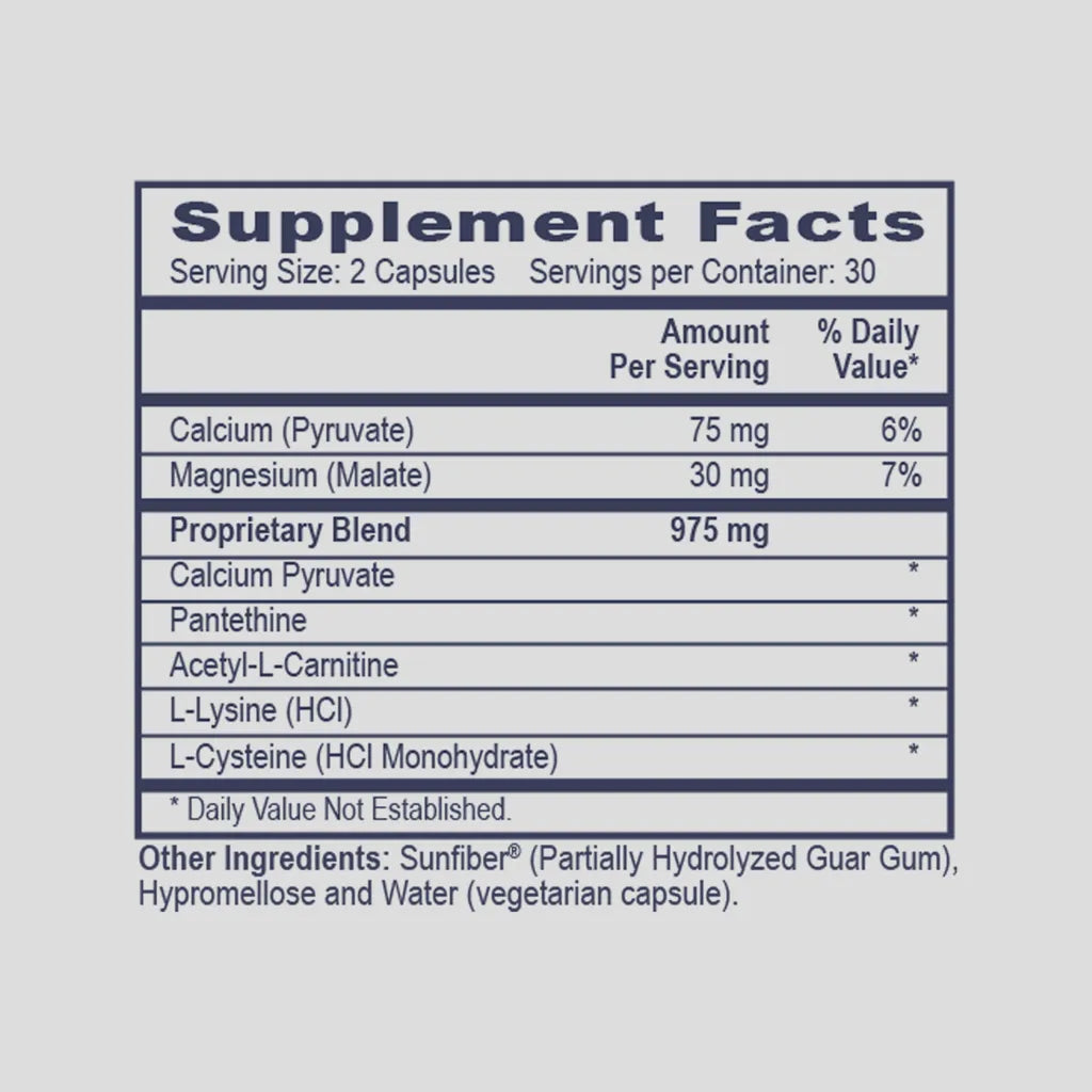 ACAT Assist (Keto Boost) by PHP/MethylGenetic Nutrition Supplement Facts
