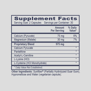 ACAT Assist (Keto Boost) by PHP/MethylGenetic Nutrition Supplement Facts