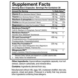 ATP 360 by Researched Nutritionals Supplement Facts