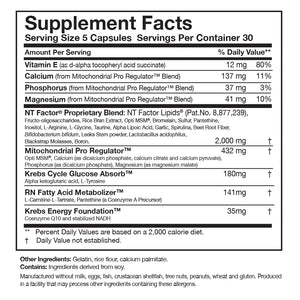 ATP Fuel by Researched Nutritionals Supplement Facts