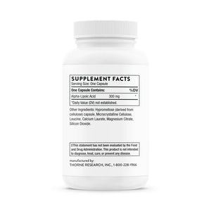 Alpha-Lipoic Acid by Thorne Bottle Supplement Facts