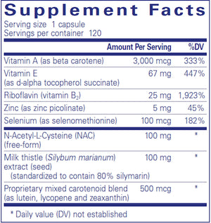 AntiOxidant Formula by Pure Encapsulations Supplement Facts
