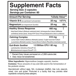 AnxiaEase by Researched Nutritionals Supplement Facts